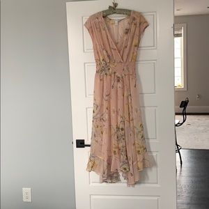 H&M conscious collection yellow/nude dress